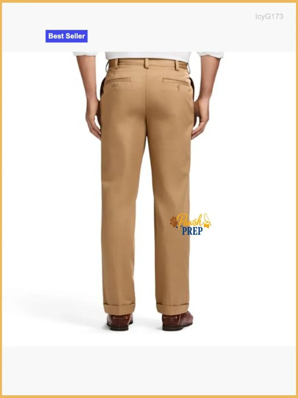 Double Pleated Classic Fit Chino Pants, Wrinkle-Free Cotton, Casual Dress Pants